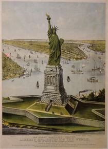 The Great Bartholdi Statue - Currier & Ives