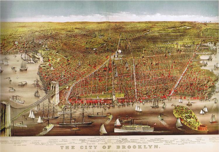 View of Brooklyn, 1879 - Курр'є та Айвз