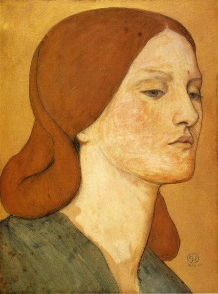 Portrait of Elizabeth Siddal, 1850 - 1865 - Dante Gabriel Rossetti