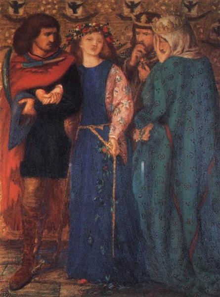 The First Madness of Ophelia, 1864 - Данте Габрієль Росетті