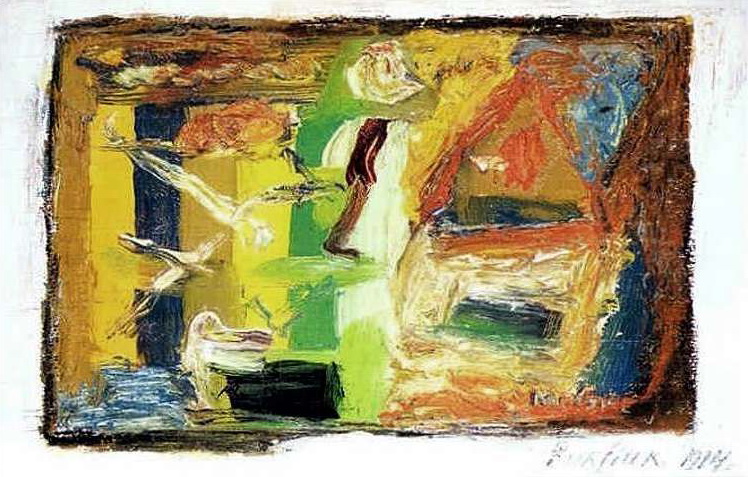 Абстрактная композиция, 1914 - Давид Бурлюк