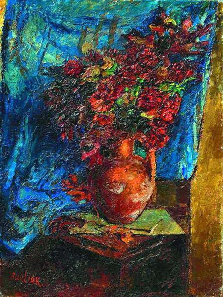 Flowers in vase - David Burliuk