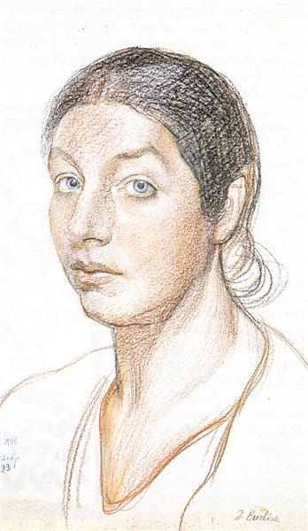 Marusia (Portrait of the Artist's Wife), 1928 - David Burliuk