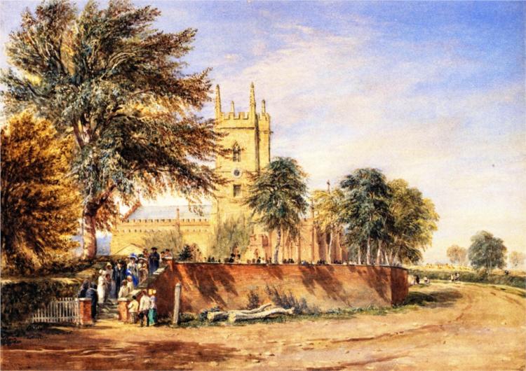 Handsworth Old Church, Birmingham, 1828 - Девід Кокс