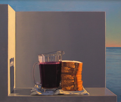 Still Life with Grape Juice and Sandwiches (Xenia), 1994 - David Ligare
