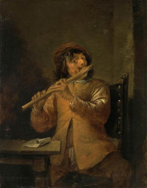 The Flautist, c.1635 - David Teniers el Joven