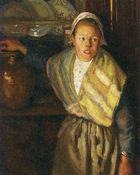 Breton Girl, 1910 - 迪亞哥·里維拉