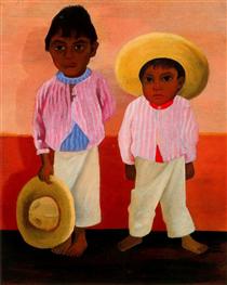 My Godfather's Sons (Portrait of Modesto and Jesus Sanchez) - Diego Rivera