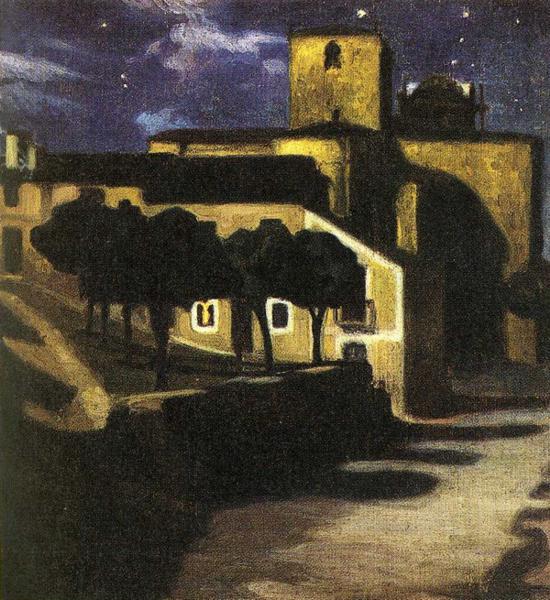 Night Scene in Avila, 1907 - 迪亞哥·里維拉
