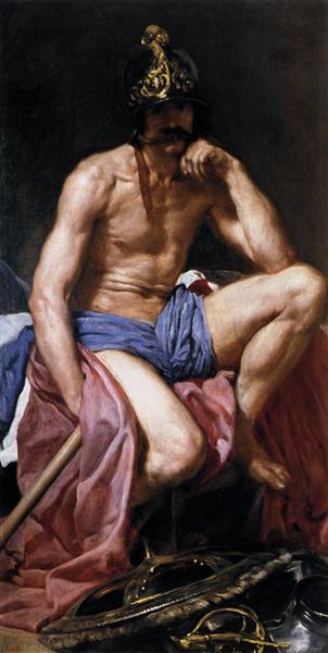 休息的瑪爾斯, c.1640 - 委拉斯奎茲