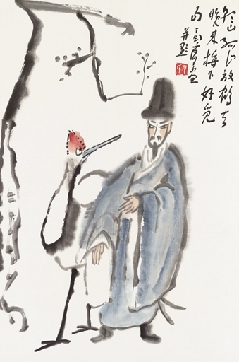 Scholar and Crane - Ding Yanyong
