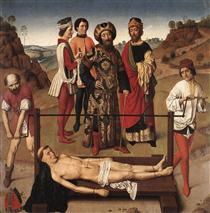 Martyrdom of St. Erasmus (central panel) - Dirk Bouts