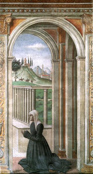 Portrait of the Donor Francesca Pitti Tornabuoni, 1486 - 1490 - 基蘭達奧
