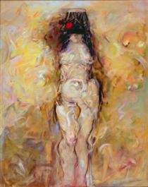Woman Artist, Nude, Standing - Dorothea Tanning