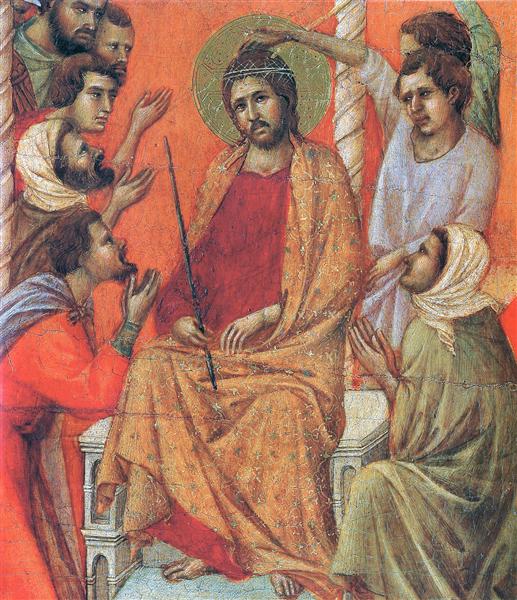 Mockery of Christ (Fragment), 1308 - 1311 - Duccio