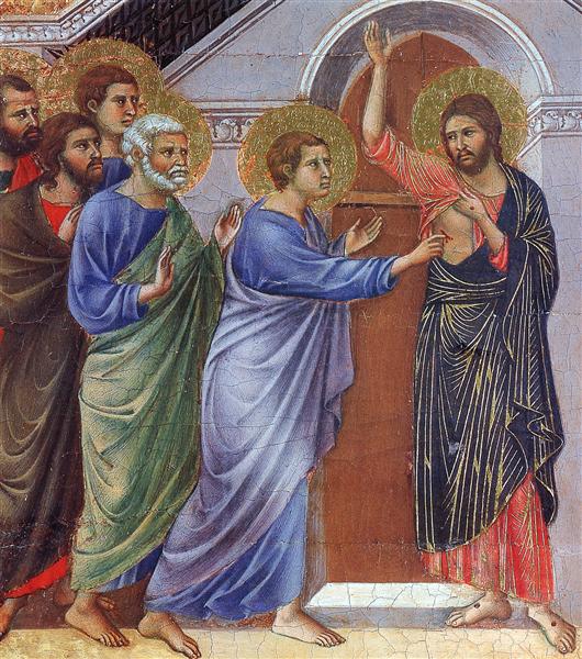 Reassuring Thomas (Fragment), 1308 - 1311 - Duccio