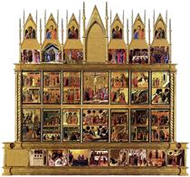 scenes from the Life of Christ (back side of altarpiece) - Дуччо