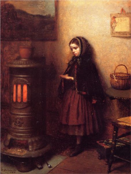 Warming Her Hands, 1862 - Jonathan Eastman Johnson