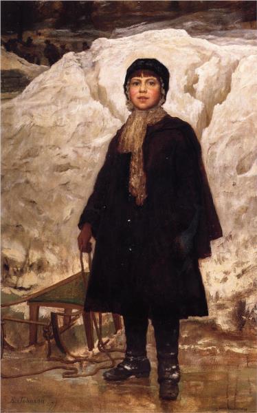 Winter, Portrait of a Child, 1879 - Jonathan Eastman Johnson