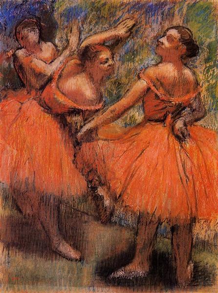 Red Ballet Skirts, c.1897 - c.1901 - Едґар Деґа