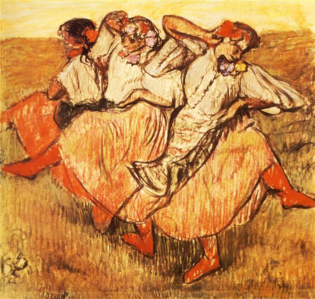 Три русские танцовщицы, 1895 - Эдгар Дега