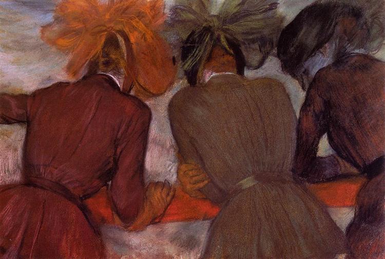 Женщины облокотились на перила, c.1890 - Эдгар Дега
