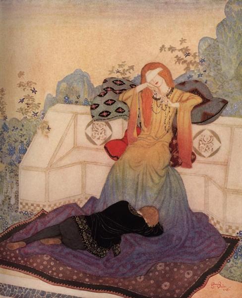 The Woman He Could Not Leave (Stealers of Light by the Queen of Romania) - Edmund Dulac