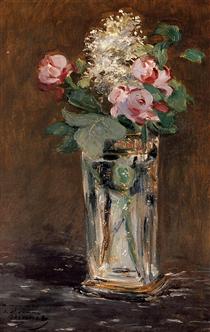 Flowers in a Crystal Vase - Édouard Manet