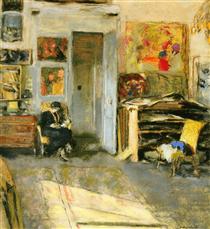 Madame Losse Hessel in Vuillard's Studio - Edouard Vuillard