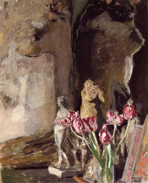 Tulips and Statuettes, 1919 - Edouard Vuillard