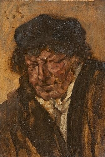 Portrait of a Man With Beret - Eduard Gebhardt
