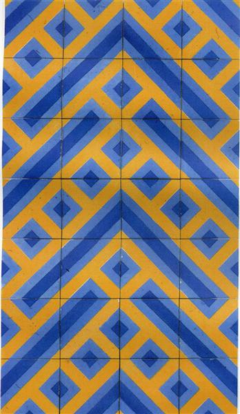 Painel de azuulejos de padrão, 1981 - Эдуардо Нери