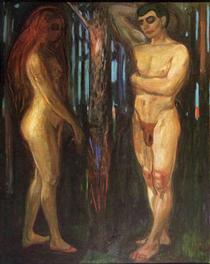 Adam and Eve - Едвард Мунк