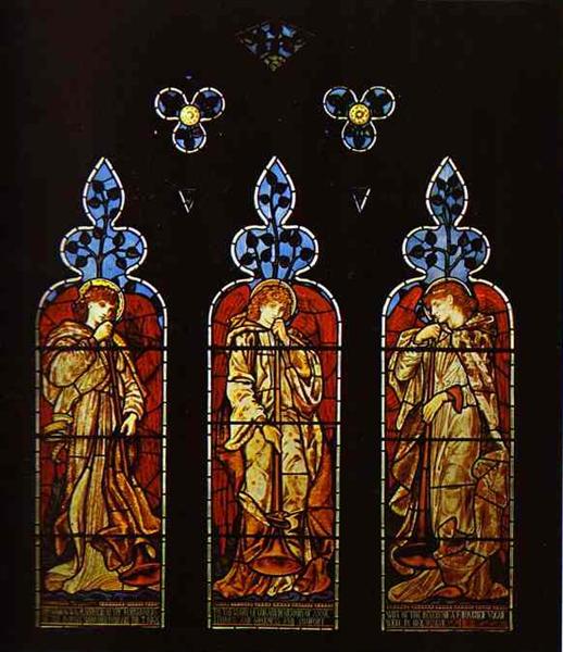 Three Trumpeting Angels, 1869 - 愛德華·伯恩-瓊斯