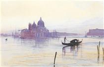 Santa Maria Della Salute from across the Bacino, Venice - Edward Lear