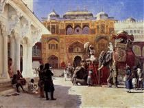 Arrival Of Prince Humbert, The Rajah, At The Palace Of Amber - Едвін Лорд Вікс