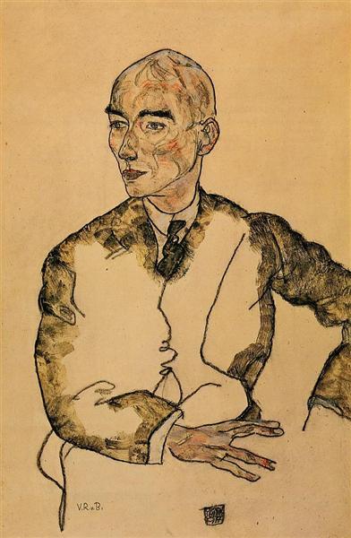 Portrait of Dr. Viktor Ritter von Bauer, 1917 - Эгон Шиле