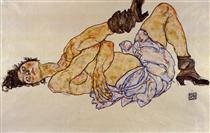 Reclining Female Nude - Egon Schiele