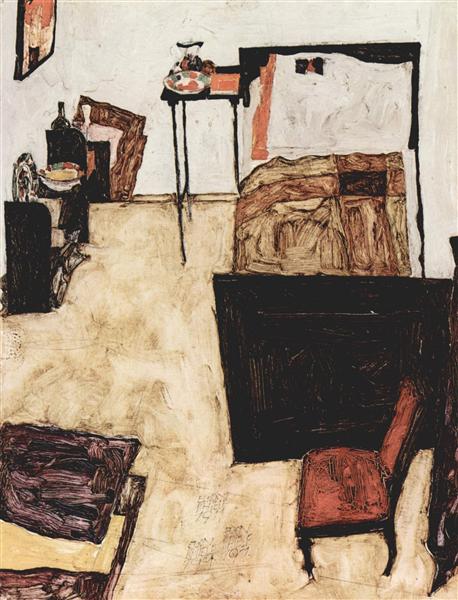 Schiele's Room in Neulengbach, 1911 - Egon Schiele