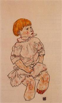 Seated Child - Egon Schiele