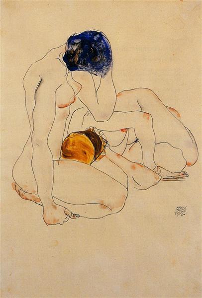 Two Friends, 1912 - Эгон Шиле