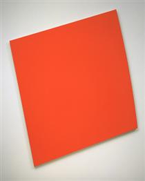 Red-Orange Panel with Curve - Ellsworth Kelly