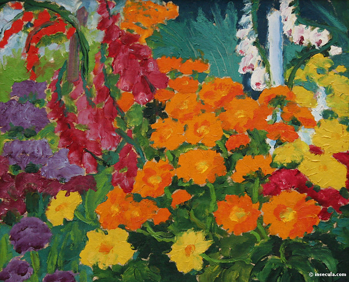 Flower garden (marigolds), 1919 - Emil Nolde