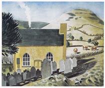 DUKE OF HEREFORDS KNOB & BAPTIST CHAPEL AT CAPEL-Y-FFIN - Eric Ravilious