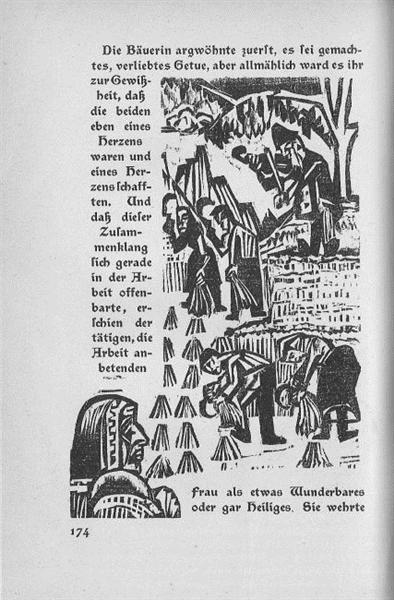 Book illustration side of the military road, 1923 - Ernst Ludwig Kirchner