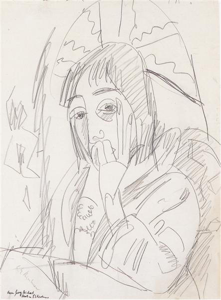 Erna Japanschirm, 1913 - Ernst Ludwig Kirchner