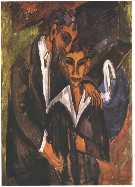 Graef and friend, 1914 - Ernst Ludwig Kirchner