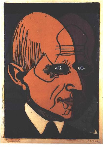 Head of Dr. Bauer - Ernst Ludwig Kirchner