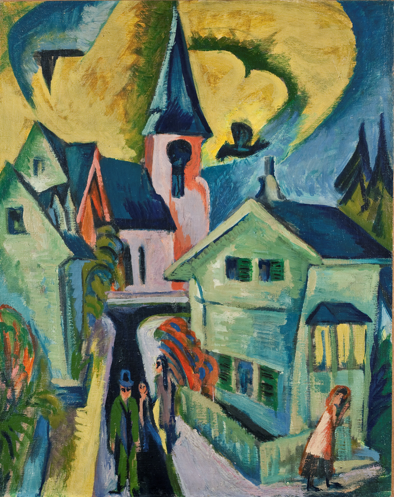 Königstein with Red Church, 1916 Ernst Ludwig Kirchner