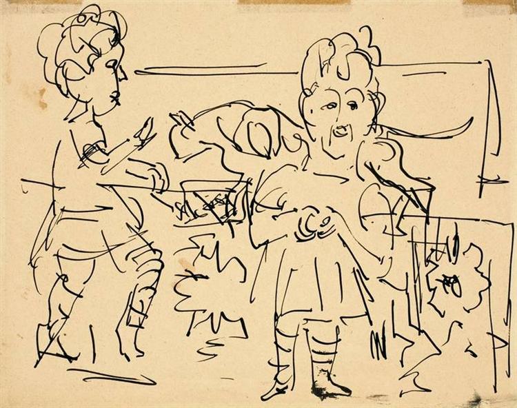 Playing Children, 1925 - 恩斯特‧路德維希‧克爾希納